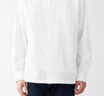 MUJI 男式 棉水洗牛津 立领衬衫 纯棉全棉 ACA40C2S 白色 S 165/84A 实拍图