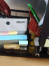 得力(deli)金属网纹笔筒 多功能三格办公桌面收纳盒摆件 办公用品 黑色9175 实拍图