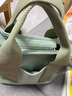 卡特骆（KATELUO）日韩千层帆布包多分隔手提袋女新款上班妈咪外出手拎包托特包 绿色小号 实拍图