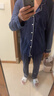 京东京造【10A抑菌】A类一等品50支纯棉睡衣男睡衣秋冬情侣家居服绀青L 实拍图