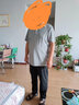 啄木鸟父亲节礼物两件套冰丝短袖t恤男爸爸夏季弹力中年凉感polo翻领衫 灰色+黑裤子 3XL ( 建议150-165斤 ) 实拍图