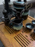 全自动茶具套装家用懒人泡茶器功夫茶道六君子茶叶罐窑变创意陶瓷 沙金(圣意)自动-六杯+茶道/合金 实拍图