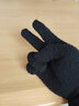 云见森知 毛线手套男女冬季针织保暖手套防滑触屏手套韩版女士手套户外 普通款黑色（注意是薄款） 实拍图