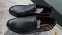 康奈皮鞋男新款牛皮商务套脚一脚蹬休闲男鞋圆头商务皮鞋男 黑色 43 实拍图