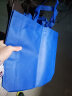 紫叶（ZIYE） 紫叶无纺布袋彩色环保袋订做帆布袋棉布广告袋定制印logo加急 宝蓝色10个 40-30-10（横版中款）常用尺寸 实拍图