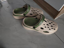 森馬洞洞鞋男款夏季外穿开车防滑防臭包头拖鞋踩屎感运动厚底沙滩凉鞋 墨绿（时尚款） 44 -45 实拍图