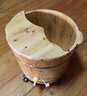 古希诺（GUXINUO）泡脚桶木桶小户型泡脚盆木盆香柏木泡脚木桶家用洗脚盆 30cm双耳+盖+珠+轮+艾草 实拍图