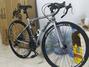 EG7公路山地自行车成人死飞变速通勤越野旅行城市单车儿童男青少年 星光40刀-钛银色 26寸24速 实拍图