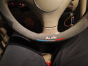 Ewitgo汽车方向盘套意大利翻毛皮超薄四季适用夏季防滑吸汗车把套 适用 奥迪A4L Q5L A6L A3 Q3【黑色】 实拍图