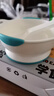 日康（rikang）婴儿辅食碗宝宝专用学食碗新生婴幼儿米粉喝汤研磨碗 【蓝色款】碗勺套装 实拍图