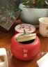 万仟堂（Edenus）茶叶罐 高档陶瓷密封罐出差迷你便携小茶叶盒柿柿如意 事事如意 A 实拍图