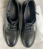 奥康（Aokang）系带舒适大底纯色商务正装透气男士皮鞋 黑41码 实拍图