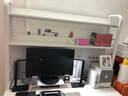 力玮电脑桌台式家用书房卧室写字桌学生学习书桌书架一体桌洞洞板桌子 白架+白板 长140宽60高174 实拍图