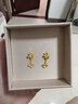 六福珠宝囍爱系列足金四季花开黄金耳坠女款婚嫁耳饰 计价 HXG50106 2.63克(含工费150元) 实拍图