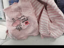 怡饰美冬季纯棉儿童保暖内衣套装三层夹棉宝宝高腰护肚加绒加厚秋衣秋裤 D05-粉色条条女孩 90建议身高75-85/可开档 实拍图