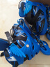 聪捷溜冰鞋儿童全套装男童女童男孩女孩专业轮滑鞋滑冰旱冰初学者直排 蓝色【全闪】背包护具头盔大礼包 L 大码37-42（适合平时36-42） 实拍图