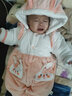 迪迪熊日记（DIDIXIONGRIJI）新生儿衣服冬季夹棉加厚婴儿衣服0-3月宝宝厚款棉服外出抱衣冬装 暖绒公主小粉兔 73CM适合12-14斤内身高63-70cm 实拍图