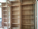 良工实木书柜带门北欧日式落地书架满墙置物架橡木原木书橱学生书房 原木色双门+顶柜（高2350mm） 实拍图