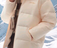安踏（ANTA）速暖羽绒服丨四防保暖鸭绒外套女冬季宽松休闲运动棉服面包服上衣 香草米白-2 S (女160) 实拍图