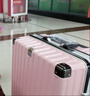 掌金者行李箱大容量铝框拉杆箱登机密码箱结实耐用加厚硬箱旅行箱皮箱子 茱萸粉【充电接口+箱套贴纸】 28英寸 【出国求学可坐人】 实拍图