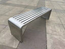 幻槐不锈钢长凳室外坐凳长椅长条凳子商场排椅靠背小区座椅户外公园椅 201不锈钢100*40*45 实拍图