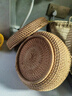 艺斑斓 越南手工编织篮藤编收纳筐家用水果篮竹篮筐针线馒头筐野餐篮 圆形水果篮中号23*9 实拍图
