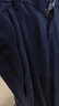 罗蒙（ROMON）休闲裤男士夏薄款宽松直筒商务裤子男中年爸爸冰丝弹力免烫西装裤 藏青 【夏季薄款】 35 (2尺8腰围) 实拍图