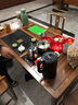 古越龙腾 实木茶桌椅组合茶台新中式泡茶阳台办公室功夫烧水壶一体喝茶几 1.6米1琴弦4月牙 天然石盘+铜件 实拍图