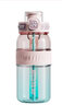 BOTTLED JOY吨吨杯学生水杯耐高温太空杯提绳便携运动水壶塑料杯渐变随手杯 粉蓝云海*tirtan*双饮 0.75L 实拍图
