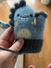 爱宝适婴儿手套秋冬加棉加厚1-3岁儿童卡通婴幼儿针织防抓手套 蓝色S262 实拍图