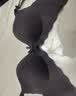 欧诗倩无痕内衣女小胸聚拢加厚美背胸罩收副乳调整型显大无钢圈文胸罩 黑色（单件） XL 38/85(AB通杯厚约3CM) 实拍图