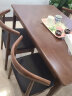 锦巢 餐桌实木餐桌椅组合北欧日式小户型饭桌现代简约长方形餐桌子橡胶木餐厅家具SCMY-2310 胡桃色（牛角椅） 一桌4椅(1.3米) 实拍图