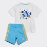 阿迪达斯（adidas）童装24夏季男童宝宝棉质休闲运动T恤短袖套装IS2682蓝 98cm 晒单实拍图