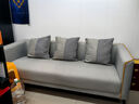 岸茂 布艺沙发网红轻奢两人位沙发小户型北欧双人卧室客厅科技布服装店门店休息小沙发 浅灰色科技布(升级海绵版) 三人位 174cm (加3抱枕) 实拍图