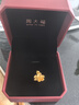周大福 牡丹花实心黄金吊坠女送妈妈(工费180)约3.9g EOF789 实拍图