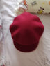 佰薏 帽子女士韩版秋冬季羊毛呢贝雷帽英伦气质时尚百搭鸭舌八角礼帽 BLM-41酒红色 可调节(54-59cm) 实拍图