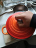酷彩（Le Creuset）法国进口珐琅锅铸铁22/24/26cm圆形锅汤锅焖蒸炖煮锅煲汤微压锅 【3-5口之家】桔色 24cm 实拍图