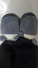 包跟棉拖鞋女家居棉拖女士月子鞋居家棉鞋冬季带跟毛拖鞋毛毛鞋男 灰色 42-43码（适合41-42码） 实拍图