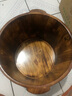 温友泡脚桶木桶泡脚木盆洗脚盆家用保温足浴盆香柏木质足浴实木泡脚盆 30cm碳化双耳+艾草 实拍图