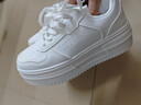 唐狮（TonLion）女鞋秋冬季厚底小白鞋女士休闲鞋子女学生运动板鞋女 白色36 实拍图
