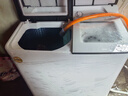 双鹿洗衣机半自动家用大容量双桶双缸波轮式洗脱一体机  家用商用租房家庭理发店酒店洗车行 26公斤【洗18+脱8】 双不锈钢+蓝光洁净 双缸 实拍图