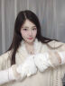 ALFB手套女冬季骑车秋冬款防冻寒保暖触屏骑行女士滑雪电动车加绒冬天 奶白色 实拍图