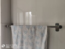 定制304加厚浴室不锈钢毛巾杆挂杆免打孔卫生间单杆双杆毛巾架子加长. 单杆【50cm】免打孔两用 实拍图