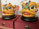 翊珗（YIXIAN） 醒狮摆件国潮舞狮佛山文创陶瓷石湾公仔装饰工艺品商务礼品定制 黄彩狮头(精美礼盒+圆形底座) 实拍图