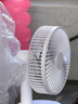 Hulker 大扇面桌面小风扇USB可充电台式办公室学生宿舍床头大风力便携电风扇 升级七叶羽静音风扇 6寸插电款 实拍图