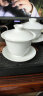 景德镇官方陶瓷茶具家用纯白三才盖碗茶杯泡茶大号雕刻甜白盖碗玉兰盖碗 晒单实拍图