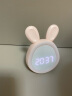 BBA电子闹钟学生专用起床神器儿童男女孩可爱兔子智能夜灯闹钟 粉色 实拍图