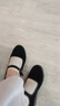 YI DOU老北京布鞋女单鞋春秋季平底舞蹈宾馆服务员酒店黑色特大码工作鞋 A01黑色 38 实拍图