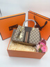 奈佰琪（NaiBaiQi） 实用生日礼物女士包包女包新款单肩包手提水桶包斜挎包 送女友 5625灰色 礼盒装+玫瑰花 实拍图