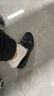 卡帝乐鳄鱼（CARTELO）商务经典豆豆鞋牛皮鞋一脚蹬懒人商务休闲男鞋9061 黑色 41 实拍图